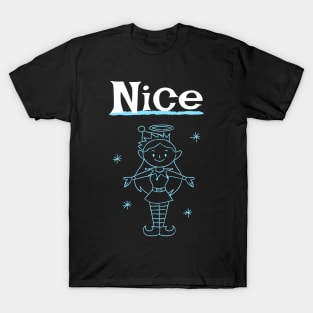 Christmas Nice Elf Couple shirt T-Shirt